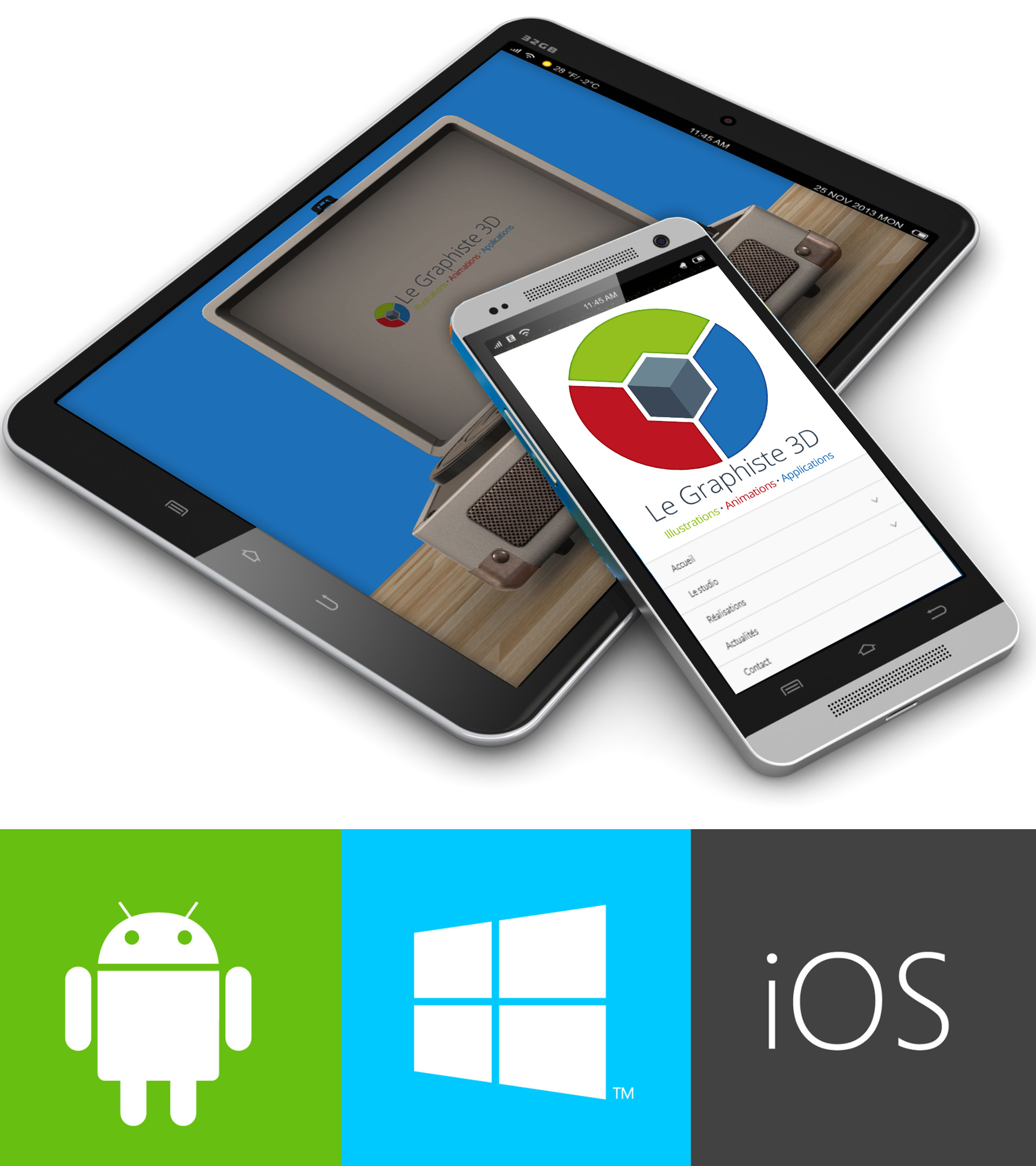 Applications 3D temps réel - Android iOS Windows - Le Graphiste 3D