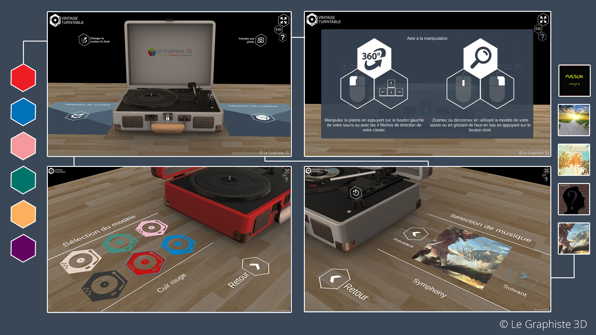 Application 3D temps réel - Design et interface - Le Graphiste 3D