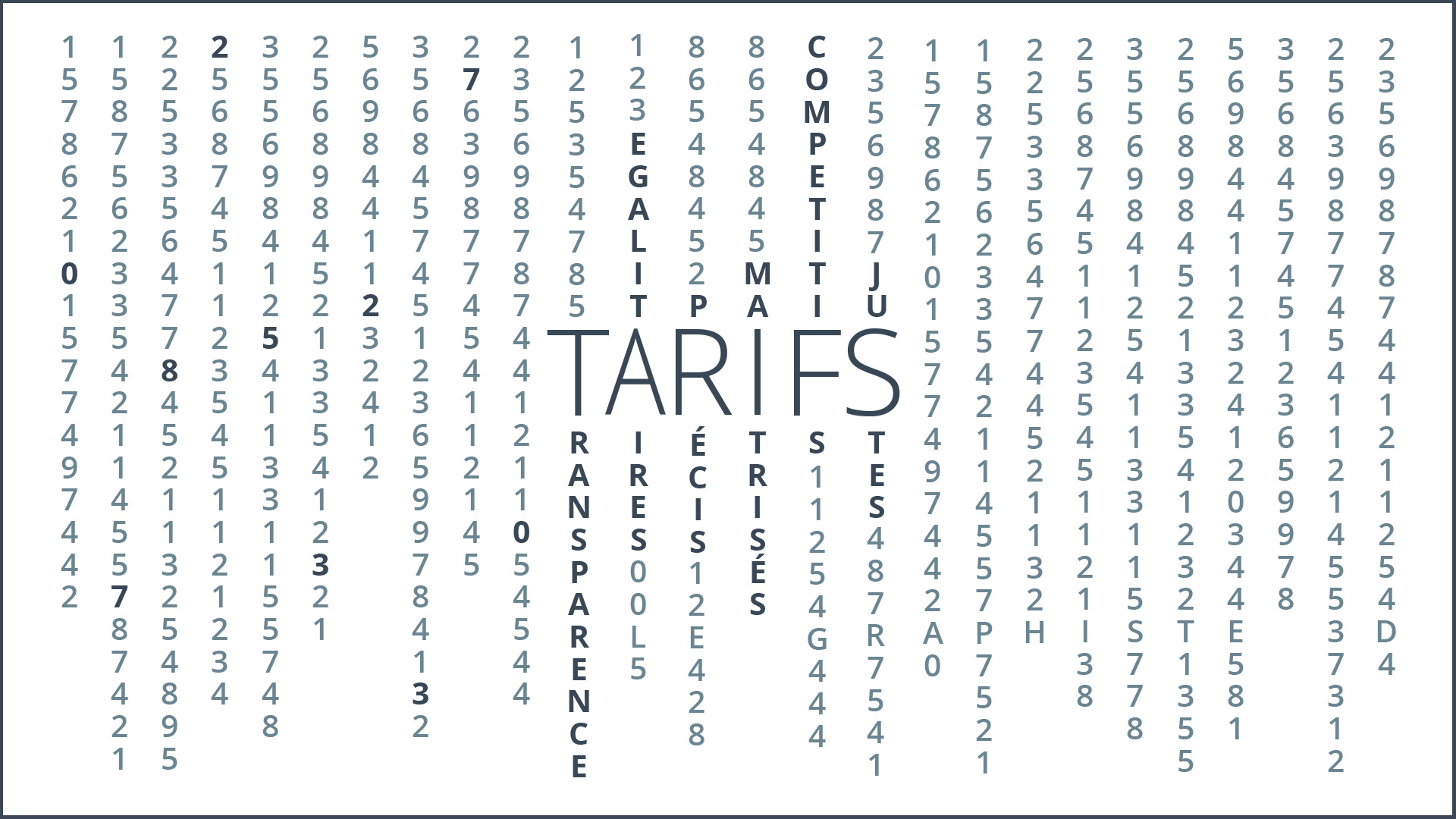 Tarifs - Matrice - Chiffres - Le Graphiste 3D