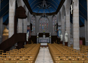 Le Graphiste 3D - Modélisation 3D - Eglise Saint-Maudet, Commune du Juch, Bretagne