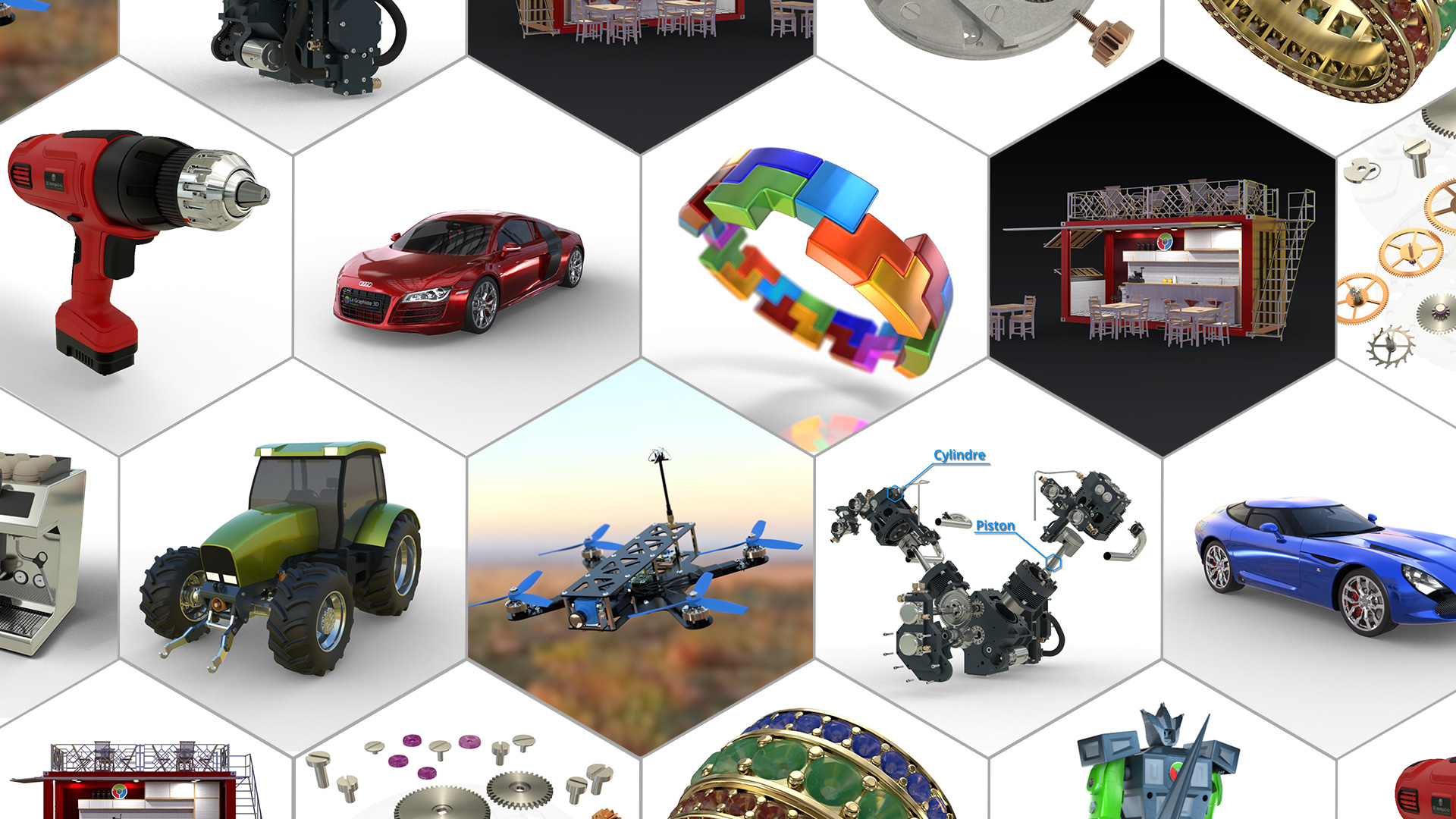legraphiste3d - Packshots 360° - Présentation de multiples exemples